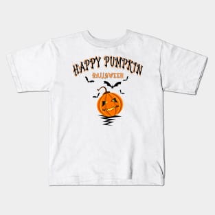 Happy Halloween Pumpkin Print, Scary Design. Kids T-Shirt